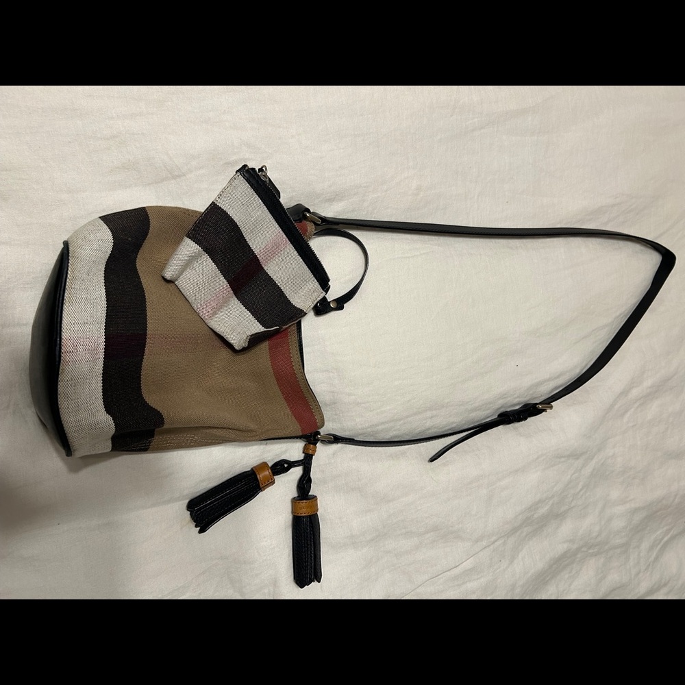 Burberry bucket bag with attached coin purse